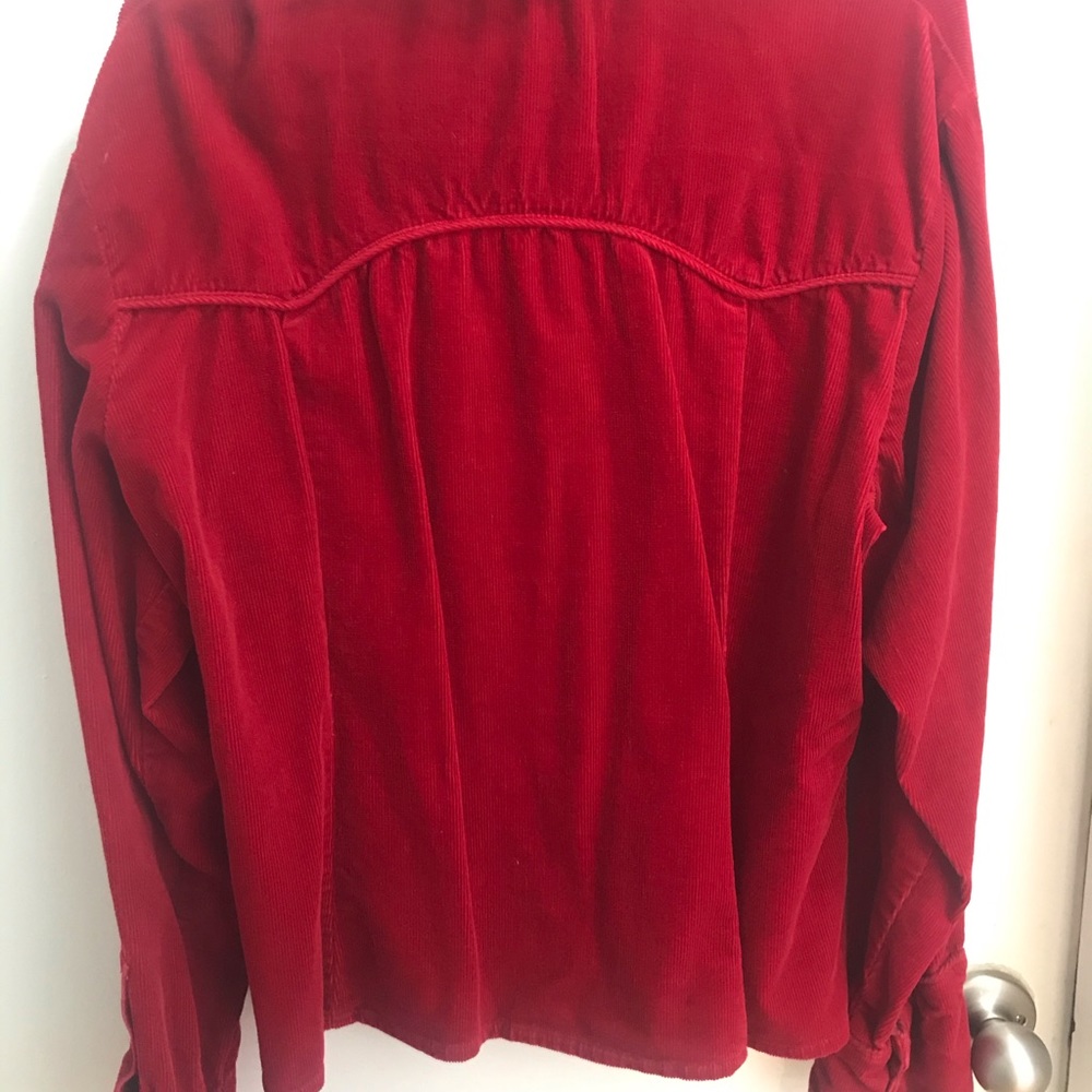 Vintage Loose Corduroy Button-Down Shirt